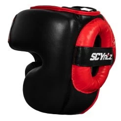 SCYntz Leather Headgear -Boxing Shop scyhg bk rd 3 1