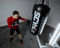 SCYntz Leather Sparring Gloves -Boxing Shop scysg bk gr 3 1