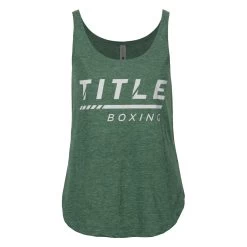 TITLE Boxing Women's Striped Wordmark Cropped Tank 15 TITLE Boxing Women's Striped Wordmark Cropped Tank -Boxing Shop tbwts216 gn 1 1