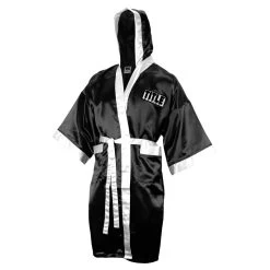 TITLE Boxing Full Length Robe -Boxing Shop tsrfl bk wh 2