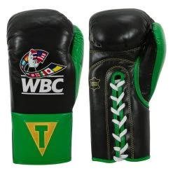 WBC By TITLE Boxing Pro Fight Leather Gloves