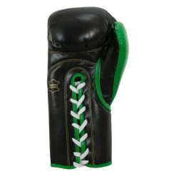 WBC By TITLE Boxing Pro Fight Leather Gloves -Boxing Shop wbcpfg bk gn 04