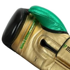 WBC By TITLE Boxing Green Belt Bag Gloves -Boxing Shop wgbbg bk gd gn 5 2