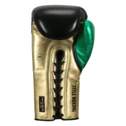 WBC By TITLE Boxing Green Belt Sparring Gloves -Boxing Shop wgbsg bk gd gn 4 1