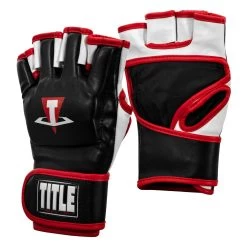 TITLE MMA Conflict Pro Fight Gloves -Boxing Shop xmfg bk wh rd 02