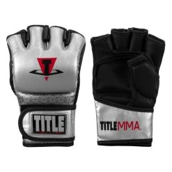 TITLE MMA Menace Metallic Training Gloves -Boxing Shop xmmtg sv bk 001 1